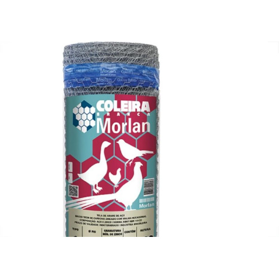 Tela Arame Morlan Pinteiro 1'' X 22 X 1M Com 50M