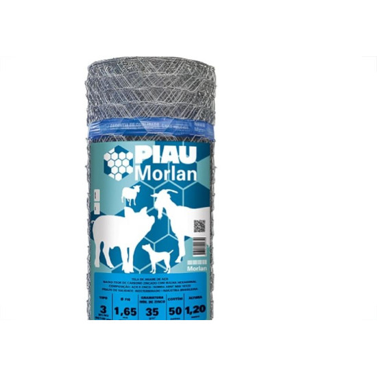 Tela Arame Morlan Mangueirao 3''X 16 X 1,20M Com 50M