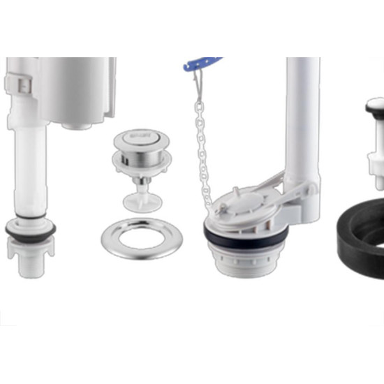 Mecanismo Para Caixa Acoplada Herc Single Flush Entrada Plus Acionamento Superior Castelo