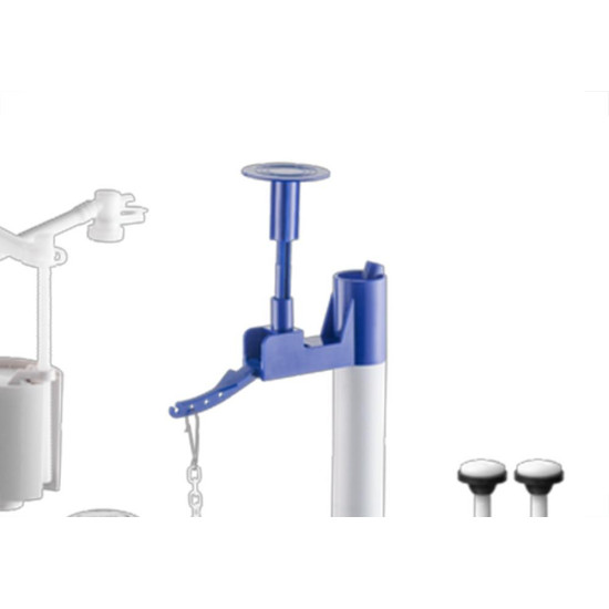 Mecanismo Para Caixa Acoplada Herc Single Flush Entrada Plus Acionamento Superior Castelo