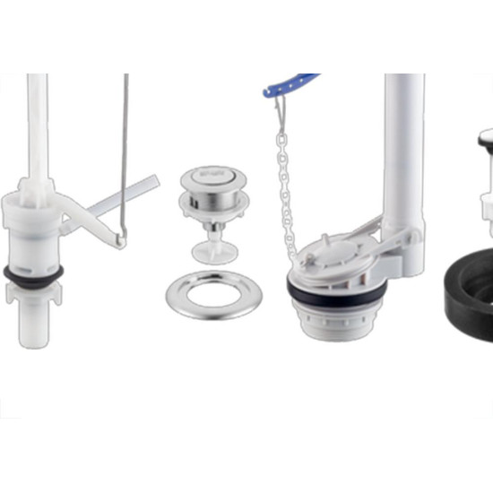 Mecanismo Para Caixa Acoplada Herc Single Flush Entrada Basic Acionamento Superior Castelo