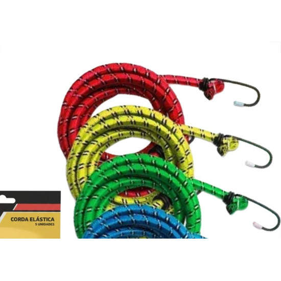 Elastico Para Bagageiro Fertak 2,0M Gancho Metal Pacote Com 4 Pecas