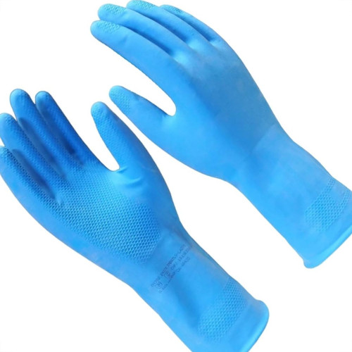 Luva Borracha Imbat Verniz Silver Azul 9 - G