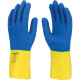 Luva Borracha Imbat Neoprene Amarela/Azul 7 - P
