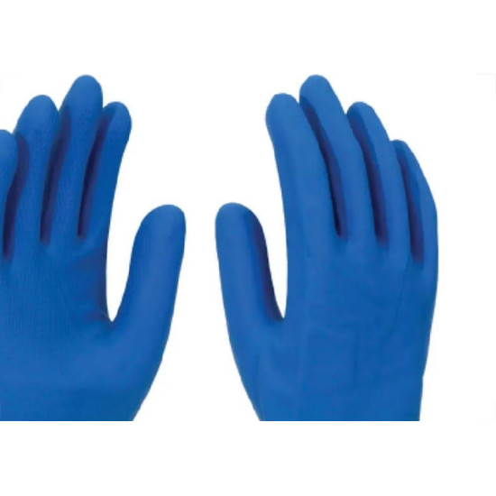 Luva Borracha Imbat Neoprene Amarela/Azul 8 - M