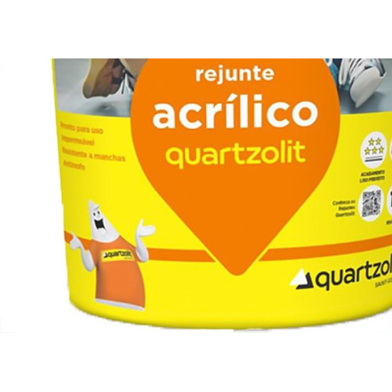 Rejunte Acrilico Quartzolit Cinza Platina 1Kg