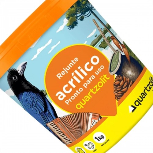 Rejunte Acrilico Quartzolit Preto Grafite 1Kg