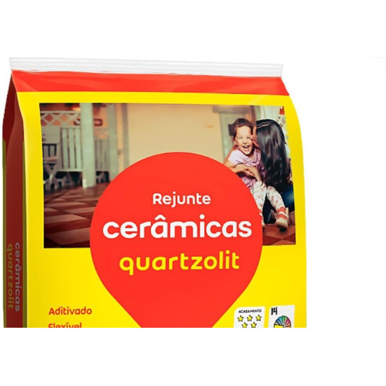 Rejunte Flex Quartzolit Platina 30Kg - 6 Pacotes Com 5Kg - Kit C/30 Quilos