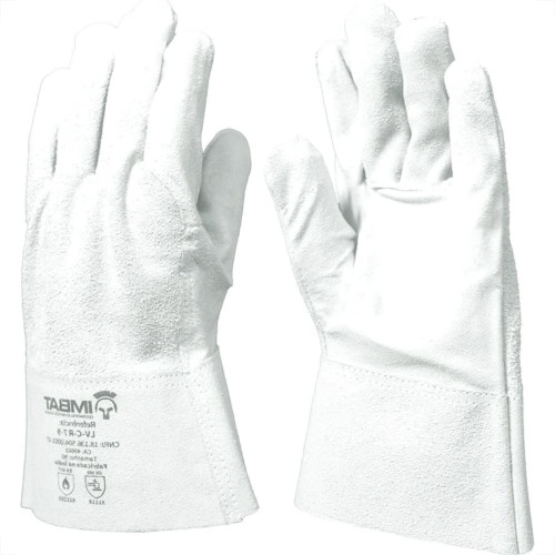 Luva De Raspa Imbat Cano Curto 7Cm - Kit C/10 Pecas