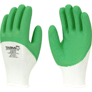 Luva Malha Imbat Palma Emborrachada Verde 10 - Gg - Kit C/12 Pecas