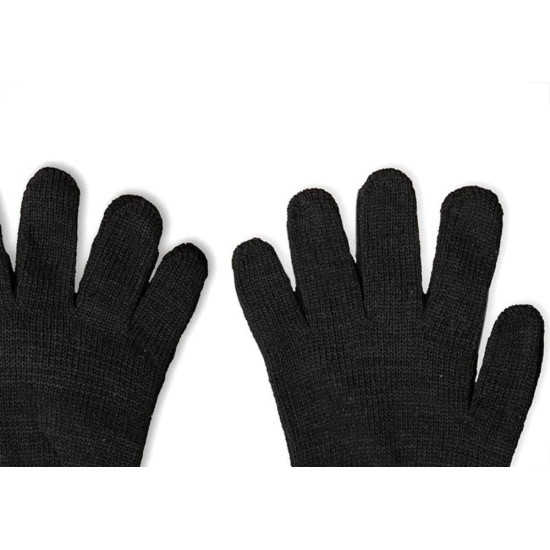Luva Malha Trico Imbat Pigmentada Preta - Kit C/12 Pecas