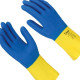 Luva Borracha Imbat Neoprene Amarela/Azul 10 - Gg