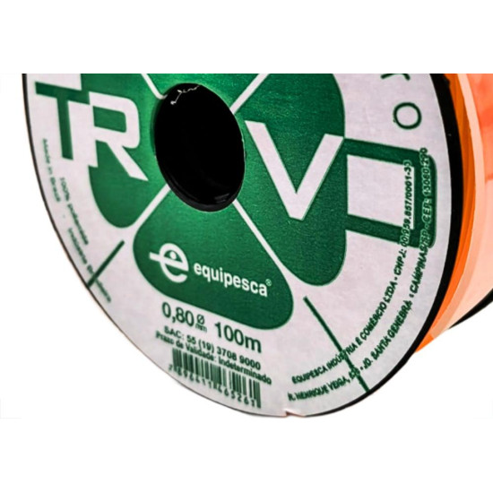 Linha Para Pedreiro Equipesca Trevo Laranja 100M - Kit C/5 Pecas