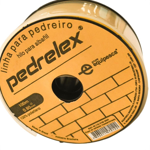 Linha Para Pedreiro Equipesca Predrelex Amarela 100M - Kit C/5 Pecas