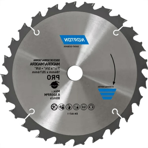 Serra Circular Widea Norton 7.1/4''X 3/4''X 5/8'' - 24 Dentes