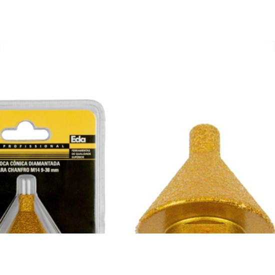 Broca Conica Diamantada Para Chanfro Eda M14 9-38Mm - 0Xr