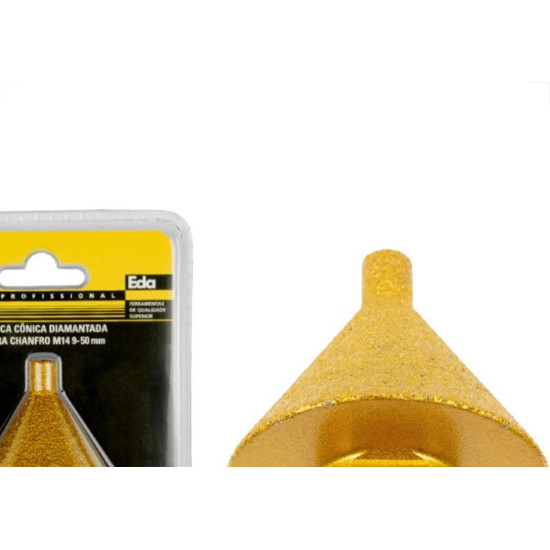 Broca Conica Diamantada Para Chanfro Eda M14 9-50Mm - 0Xs
