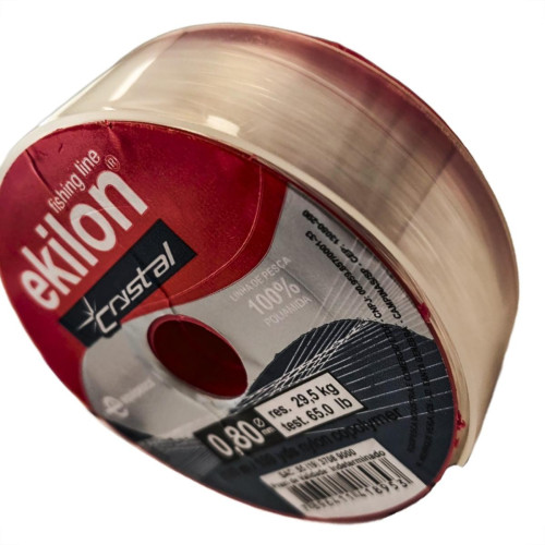 Linha Para Pesca Ekilon 0,80Mm Cristal 100M - Kit C/5 Pecas