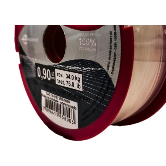 Linha Para Pesca Ekilon 0,90Mm Cristal 100M - Kit C/5 Pecas