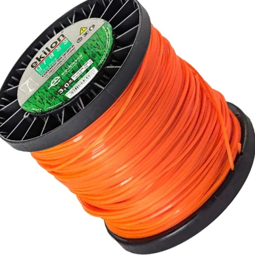 Fio De Nylon Para Aparador De Grama Equipesca Laranja 3,0Mm X 58M - 500G