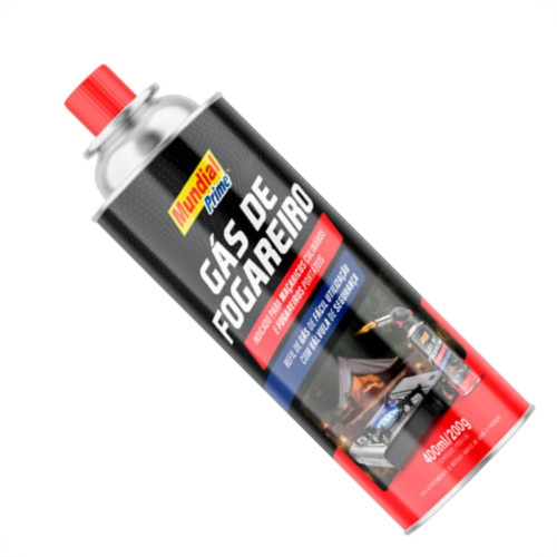 Gas Butano/Propano Mundial Prime Para Fogareiro 400Ml/200G - Kit C/12 Pecas