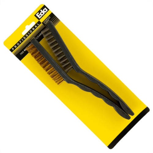 Escova De Aco Manual Eda Mini 2 Pecas Com Cabo - 7Aa