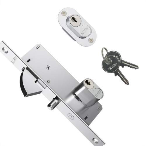 Fechadura Stam Bico De Papagaio Roseta Oval Inox - 940
