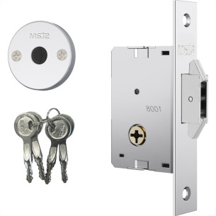 Trava Quadrupla Stam Tetra Porta De Correr Cromada Roseta Redonda Inox - 1008