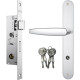 Fechadura Stam Estreita Externa Alavanca Tetra Chave Espelho Inox - 600/33