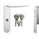 Fechadura Stam Estreita Externa Alavanca Tetra Chave Espelho Inox - 600/33