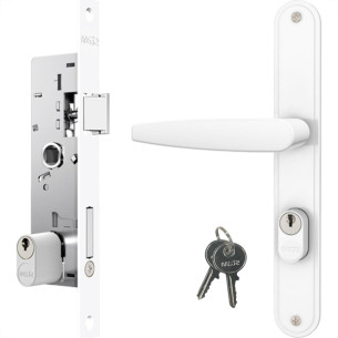 Fechadura Stam Externa Alavanca Espelho Branco - 601/33