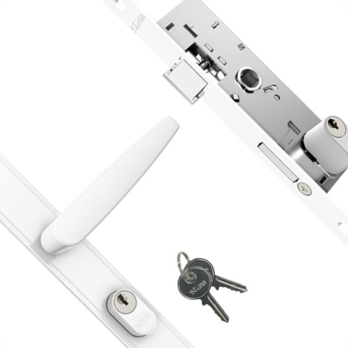 Fechadura Stam Externa Alavanca Espelho Branco - 601/33