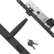 Fechadura Stam Externa Alavanca Espelho Preto Fosco - 601/33