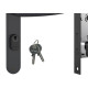 Fechadura Stam Externa Alavanca Espelho Preto Fosco - 601/33