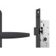 Fechadura Stam Externa Alavanca Espelho Preto Fosco - 601/33