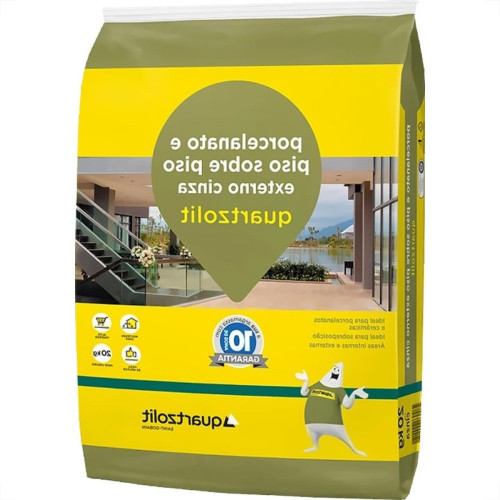 Argamassa Quartzolit Porcelanato Piso Sobre Piso Externo Cinza Aciii 20Kg