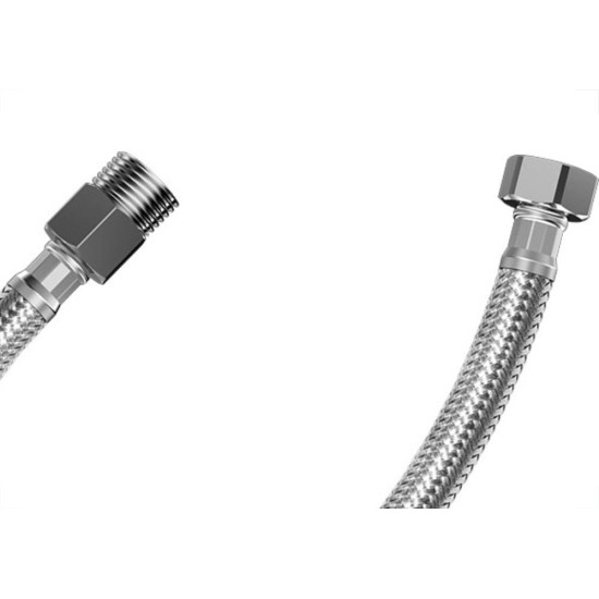 Engate Flexivel Roco Cromado 1/2'' Macho X 1/2'' Femea 40Cm Nbr14878