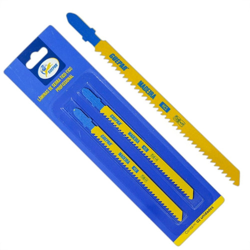Serra Tico-Tico Lamina Guepar Madeira Com 2 Pecas 75Mm 8 Dentes