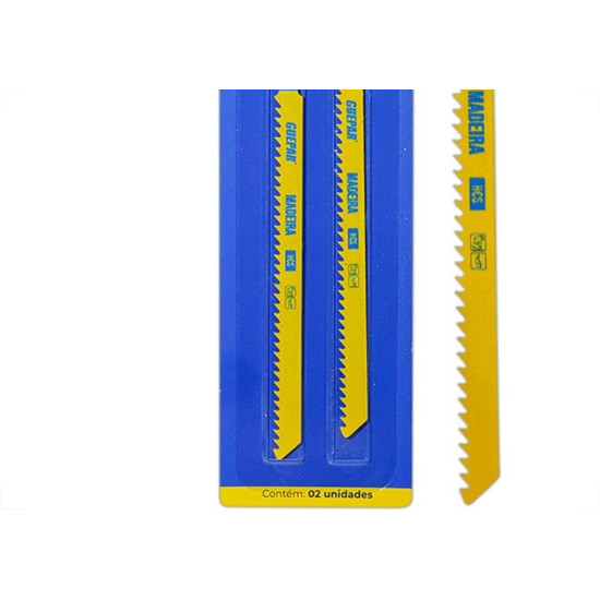 Serra Tico-Tico Lamina Guepar Madeira Com 2 Pecas 75Mm 8 Dentes