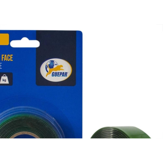 Fita Dupla Face Guepar Extra Forte Acrilica Transparente Ambiente Interno/Externo 19Mm X 2M - 800G
