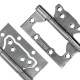 Dobradica Porta Guepar 4'' X 3'' X 2,5Mm Aco Inox Natural Cartela 3 Pecas Com Parafuso