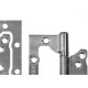 Dobradica Porta Guepar 4'' X 3'' X 2,5Mm Aco Inox Natural Cartela 3 Pecas Com Parafuso