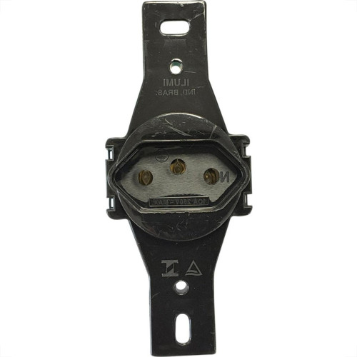 Conjunto Ilumi Stylus Preto Sem Placa 1 Tomada Redonda 2P+T. 10A. - 201440/0