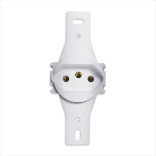 Conjunto Ilumi Stylus Branco Sem Placa 1 Tomada Redonda 2P+T. 20A. - 20145/0