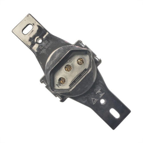 Conjunto Ilumi Stylus Preto Sem Placa 1 Tomada Redonda 2P+T. 20A. - 201450/0