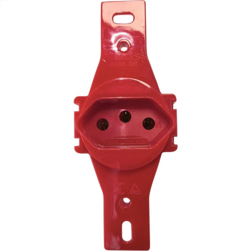 Conjunto Ilumi Stylus Vermelho Sem Placa 1 Tomada Redonda 2P+T. 20A. - 20149/0