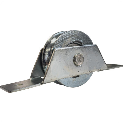 Roldana Para Portao Waves Plus Nylon ''U'' Com Suporte Aberto De Aluminio 1/2''