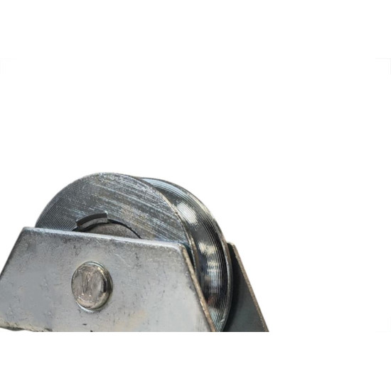 Roldana Para Portao Waves Plus Nylon ''U'' Com Suporte Aberto De Aluminio 1/2''