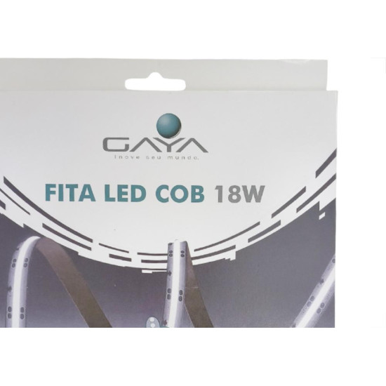 Fita De Led Gaya Cob 18W. Ip20 - 6000K - 1800 Lumens Por Metro - 5M - 9371