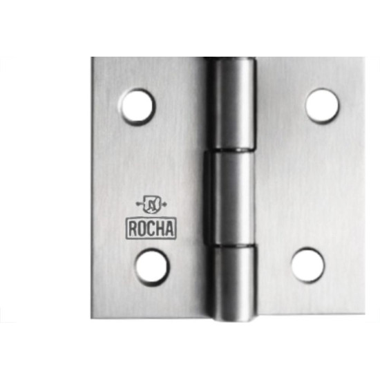 Dobradica Rocha Aco Carbono Polido 2'' - Kit C/24 Pecas
